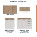 Ver imagem 4 de Cozinha Modulada 4 Peças com Tampo 2 Aéreos e 2 Balcões Ipanema CabeCasa MadeiraOriginals