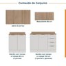 Cozinha Modulada 4 Peças com Tampo 2 Aéreos e 2 Balcões Ipanema CabeCasa MadeiraOriginals - 4