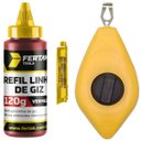 Ver imagem 1 de Kit Jogo Marcação Linha Giz 15m Vermelho Pedreiro Gesseiro com Nível | Fertak