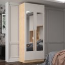 Ver imagem 1 de Guarda-roupa Modulado 2 Portas com Espelho e 2 Gavetas San Diego