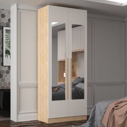 Guarda-roupa Modulado 2 Portas com Espelho e 2 Gavetas San Diego - 1