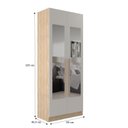 Ver imagem 4 de Guarda-roupa Modulado 2 Portas com Espelho e 2 Gavetas San Diego