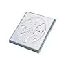 Ralo Grelha Inox para Banheiro Quadrado 15x15 com Fecho Del Metais - 6