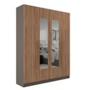 Ver imagem 3 de Guarda-roupa 4 Portas com 2 Espelhos e 2 Gavetas San Diego