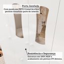 Ver mais imagens de Guarda Roupas Infantil 4 Portas com Janela e 3 Gavetas 100% MDF Lana Espresso Móveis Branco/Brilho