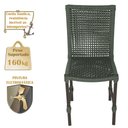 Ver imagem 4 de Mesa Ascoli 120 Cm com 6 Cadeiras Cannes de Alumínio, Pintura Marrom e Trama Tela de Corda Náutica