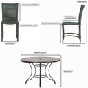 Ver imagem 2 de Mesa Ascoli 120 Cm com 6 Cadeiras Cannes de Alumínio, Pintura Marrom e Trama Tela de Corda Náutica