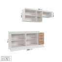 Ver imagem 5 de Cozinha Modulada 4 Peças com Tampo 2 Aéreos e 2 Balcões Ipanema CabeCasa MadeiraOriginals Marrom/Acá