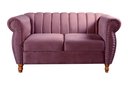 Ver imagem 1 de Namoradeira Decorativa Chesterfield Sofá Realeza Vintage - Veludo Roxo