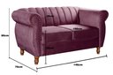 Ver imagem 4 de Namoradeira Decorativa Chesterfield Sofá Realeza Vintage - Veludo Roxo
