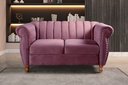Ver imagem 5 de Namoradeira Decorativa Chesterfield Sofá Realeza Vintage - Veludo Roxo