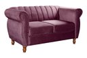 Ver imagem 2 de Namoradeira Decorativa Chesterfield Sofá Realeza Vintage - Veludo Roxo