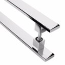 Ver imagem 4 de Puxador Inox Para Porta Pivotante Madeira Vidro 70 cm