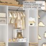 Guarda roupas Infantil 4 Portas com Janela e 3 Gavetas 100% MDF Lana Espresso Móveis - 10
