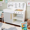 Ver imagem 1 de Bancada de Ferramentas Oficina Infantil Kit Livro Educativo em Madeira - Cinza