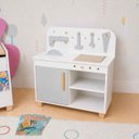 Ver imagem 5 de Bancada de Ferramentas Oficina Infantil Kit Livro Educativo em Madeira - Cinza