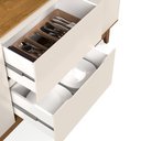 Ver imagem 7 de Aparador Buffet Sala Flow 2 Portas 2 Gavetas com Pés de Madeira - Rede Móveis