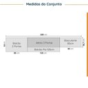 Ver imagem 3 de Cozinha Modulada 4 Peças com Tampo 2 Aéreos e 2 Balcões Ipanema CabeCasa MadeiraOriginals Verde/Amad