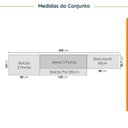 Ver imagem 3 de Cozinha Modulada 4 Peças com Tampo 2 Aéreos e 2 Balcões Ipanema CabeCasa MadeiraOriginals