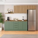 Ver imagem 2 de Cozinha Modulada 4 Peças com Tampo 2 Aéreos e 2 Balcões Ipanema CabeCasa MadeiraOriginals