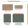 Cozinha Modulada 4 Peças com Tampo 2 Aéreos e 2 Balcões Ipanema CabeCasa MadeiraOriginals - 4
