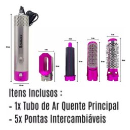 Escova Secadora Elétrica Cabelo Alisador 5x1 Modeladora - 2