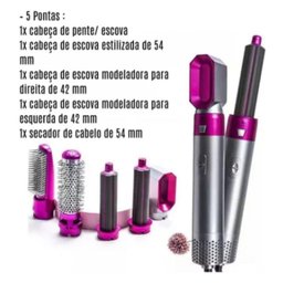 Escova Secadora Elétrica Cabelo Alisador 5x1 Modeladora - 3