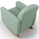 Ver imagem 7 de Poltrona de Amamentação com Balanço Orgânica Saori W01 Linho Verde Menta - Lyam Decor