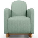 Ver imagem 3 de Poltrona de Amamentação com Balanço Orgânica Saori W01 Linho Verde Menta - Lyam Decor