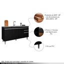 Ver imagem 3 de Balcão de Cozinha para Pia Dodoma Mdp/bp Preto G96 - Gran Belo