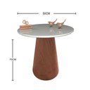 Ver imagem 2 de Mesa de Canto Cone Amadeirado com Tampo Vidro 50cm Off White 70cm Off White