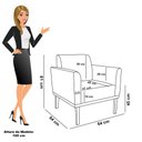 Ver imagem 6 de Namoradeira e Poltrona Base Madeira Castanho Marisa Bouclê D03 - D'rossi