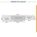 Ver imagem 2 de Cozinha Planejada 4 Peças sem Tampo 2 Aéreos e 2 Balcões 2 Portas Ipanema CabeCasa MadeiraOriginals B