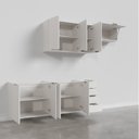 Ver imagem 7 de Cozinha Modulada 4 Peças sem Tampo 2 Aéreos e 2 Balcões 2 Portas Ipanema CabeCasa MadeiraOriginals