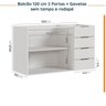 Cozinha Modulada 4 Peças sem Tampo 2 Aéreos e 2 Balcões 2 Portas Ipanema CabeCasa MadeiraOriginals - 15