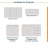 Cozinha Modulada 4 Peças sem Tampo 2 Aéreos e 2 Balcões 2 Portas Ipanema CabeCasa MadeiraOriginals - 4