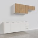 Ver imagem 6 de Cozinha Modulada 4 Peças sem Tampo 2 Aéreos e 2 Balcões 2 Portas Ipanema CabeCasa MadeiraOriginals