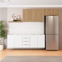 Ver imagem 2 de Cozinha Modulada 4 Peças sem Tampo 2 Aéreos e 2 Balcões 2 Portas Ipanema CabeCasa MadeiraOriginals