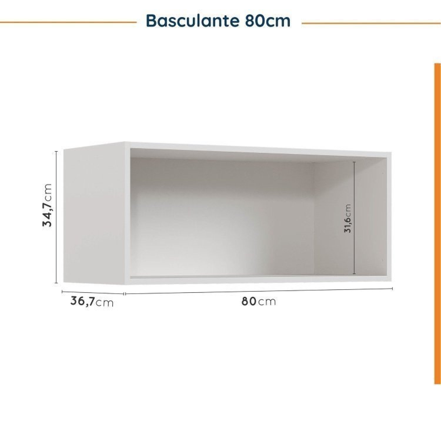 Cozinha Modulada 4 Peças sem Tampo 2 Aéreos e 2 Balcões 2 Portas Ipanema Cabecasa Madeiramadeira - 14