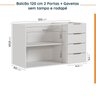 Cozinha Modulada 4 Peças sem Tampo 2 Aéreos e 2 Balcões 2 Portas Ipanema CabeCasa MadeiraOriginals - 15