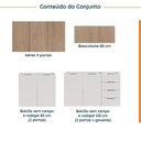 Ver imagem 3 de Cozinha Planejada 4 Peças sem Tampo 2 Aéreos e 2 Balcões 2 Portas Ipanema CabeCasa MadeiraOriginals B