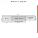 Ver imagem 2 de Cozinha Planejada 4 Peças sem Tampo 2 Aéreos e 2 Balcões 2 Portas Ipanema CabeCasa MadeiraOriginals m