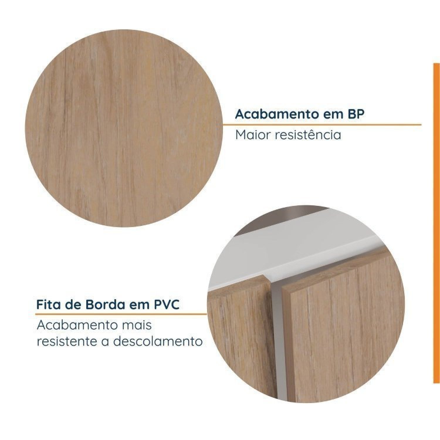 Cozinha Modulada 4 Peças sem Tampo 2 Aéreos e 2 Balcões 2 Portas Ipanema Cabecasa Madeiramadeira - 9