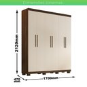 Ver imagem 4 de Guarda-roupa Sevilha 6 Portas 2 Gavetas