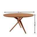 Ver imagem 3 de Conjunto Sala de Jantar Mesa Tampo 120cm Redondo Laminado e 4 Cadeiras Hope Soft Marrom/Off White/Im