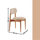 Ver imagem 4 de Conjunto Sala de Jantar Mesa Tampo 120cm Redondo Laminado e 4 Cadeiras Hope Soft Marrom/Off White/Im