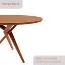 Ver imagem 7 de Conjunto Sala de Jantar Mesa Tampo 120cm Redondo Laminado e 4 Cadeiras Hope Soft Marrom/Off White/Im