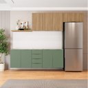Ver imagem 2 de Cozinha Modulada 4 Peças sem Tampo 2 Aéreos e 2 Balcões 2 Portas Ipanema CabeCasa MadeiraOriginals