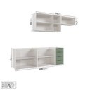 Ver imagem 5 de Cozinha Modulada 4 Peças sem Tampo 2 Aéreos e 2 Balcões 2 Portas Ipanema CabeCasa MadeiraOriginals V