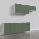 Ver imagem 6 de Cozinha Modulada 4 Peças sem Tampo 2 Aéreos e 2 Balcões 2 Portas Ipanema CabeCasa MadeiraOriginals V
